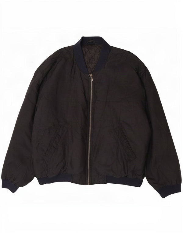 Marks & Spencer Chaqueta Bomber St. Michael para Hombre UK 42 XL Poliéster Negro