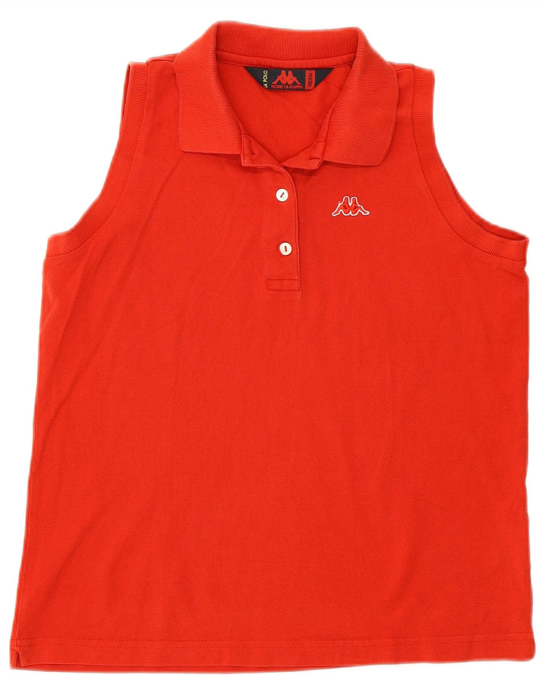 KAPPA Polo sin mangas para mujer UK 44 Algodón rojo mediano