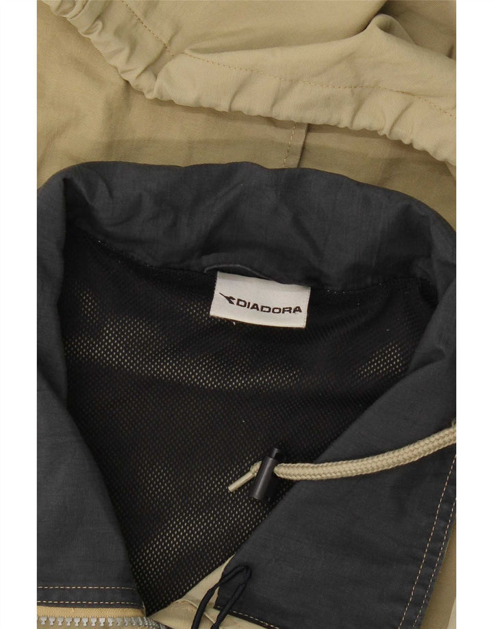 Diadora Chaqueta impermeable con capucha para hombre UK 40 Large Khaki