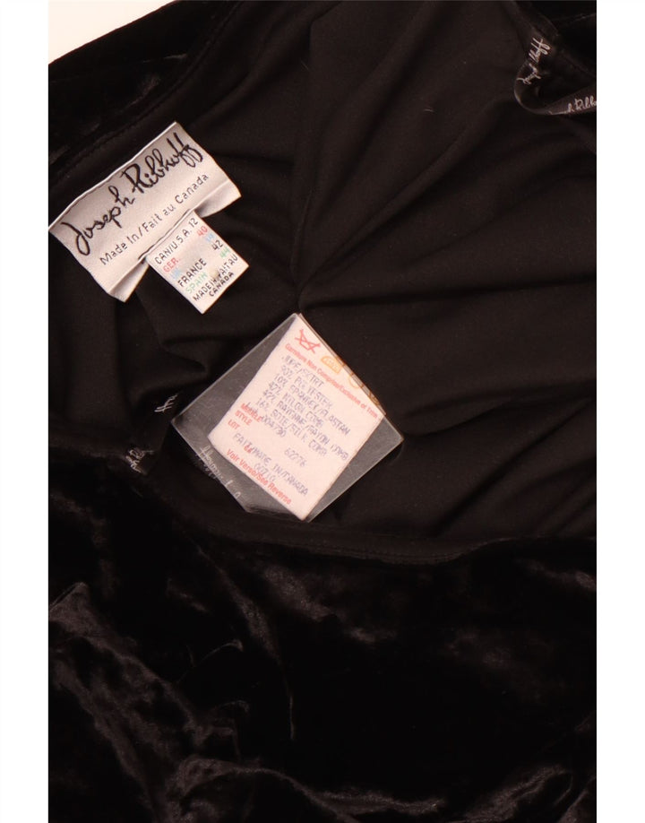 JOSEPH RIBKOFF Falda trompeta de terciopelo para mujer UK 40 Grande W30 Poliéster negro