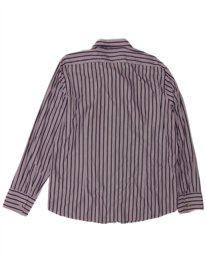 Camisa Hugo Boss Hombre Regular Fit XL Rayas Moradas