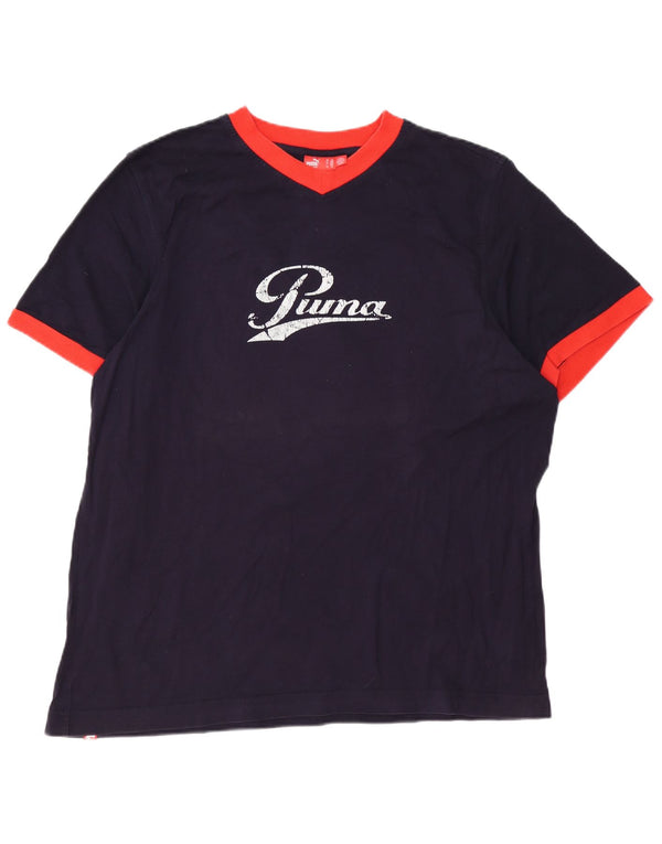 PUMA Camiseta gráfica para hombre Top 2XL Azul marino Algodón