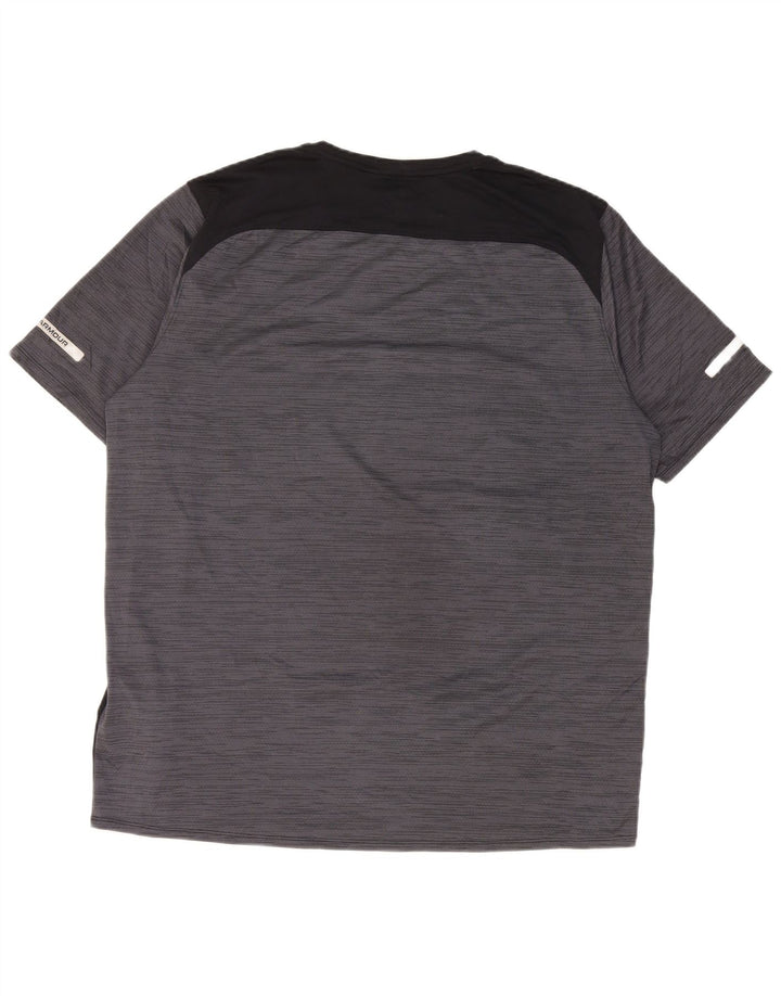 Under Armour Camiseta para hombre Top XL Gris Colorblock Poliéster