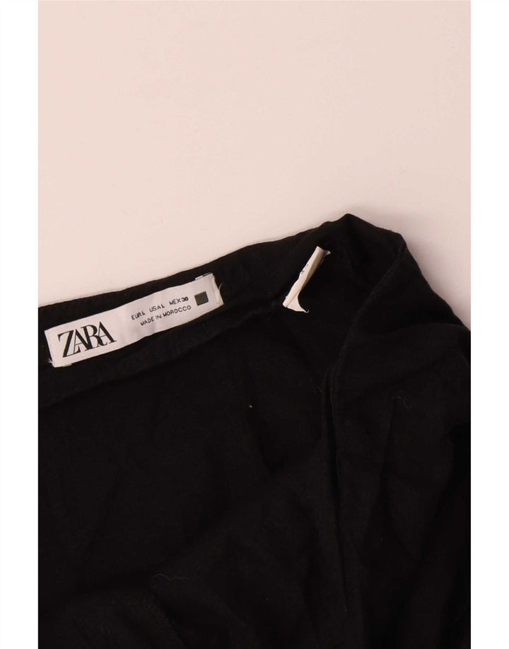 Zara Mujer Pantalones Cortos Casuales Grande W30 Negro