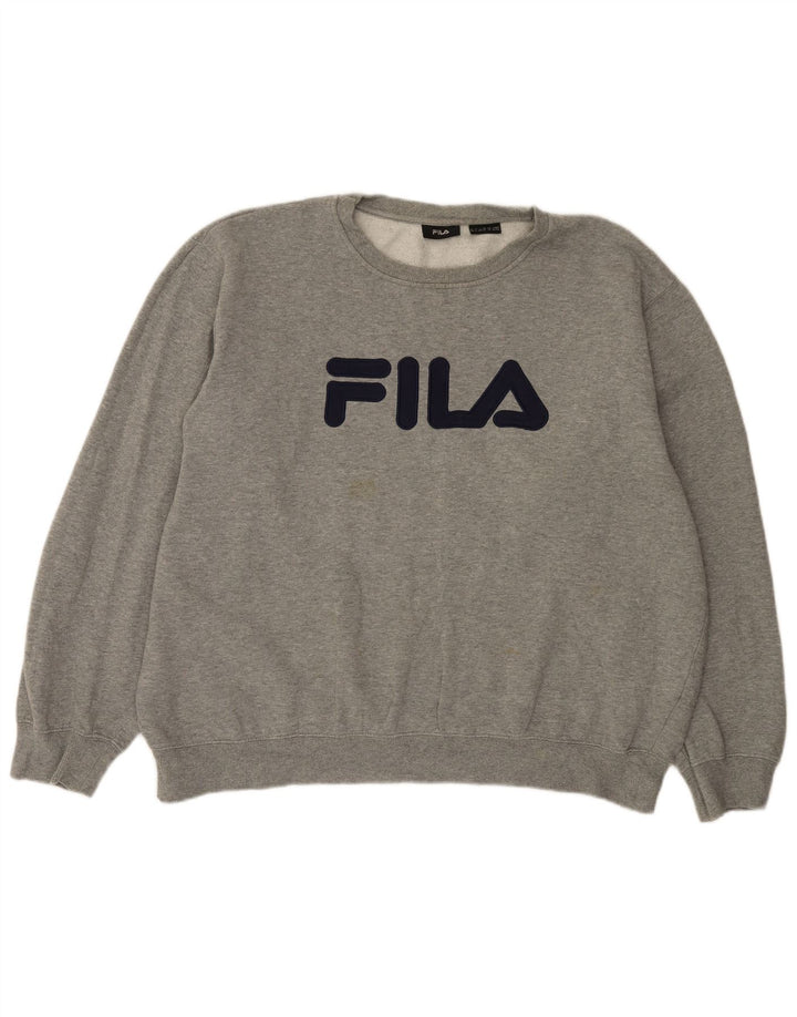Fila Hombre Graphic Sudadera Jumper XL Gris Algodón