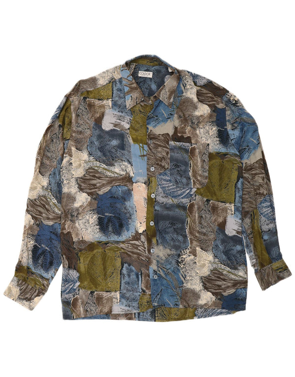 Coldor Camisa De Hombre Grande Patchwork Multicolor