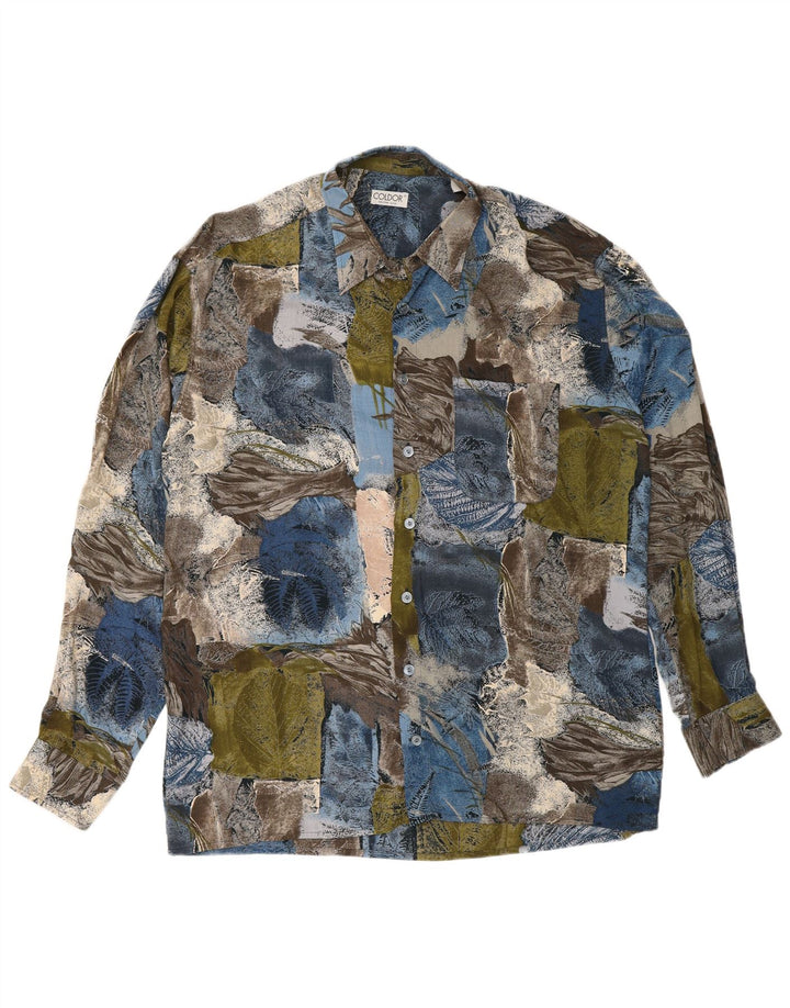 Coldor Camisa De Hombre Grande Patchwork Multicolor