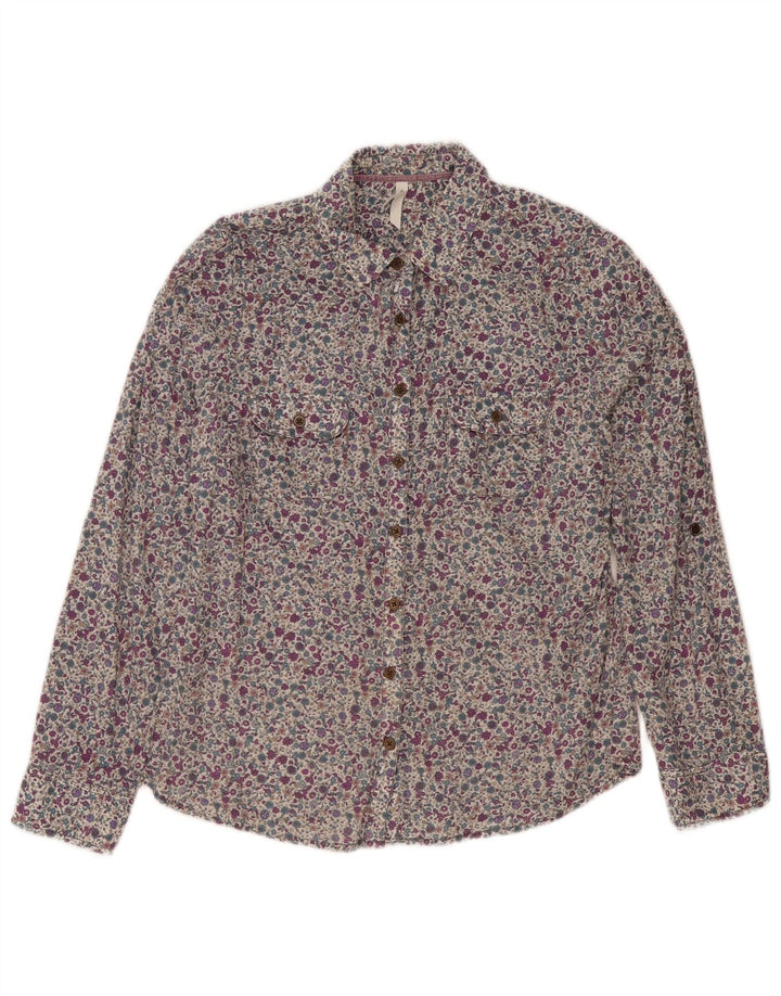 Marks & Spencer Camisa para mujer UK 40 Mediana Algodón floral multicolor