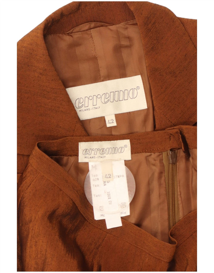 Erreuno Conjunto de falda de 2 piezas con 1 botón para mujer IT 42 Medium W26 Acetato marrón