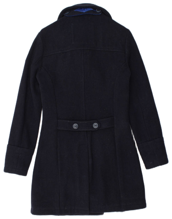 Superdry Abrigo de doble botonadura para mujer UK 6 XS Lana azul marino