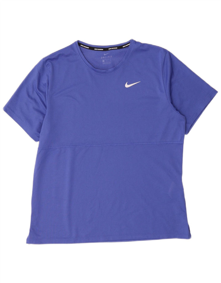 Nike - Camiseta Dri Fit para hombre, talla grande, poliéster azul