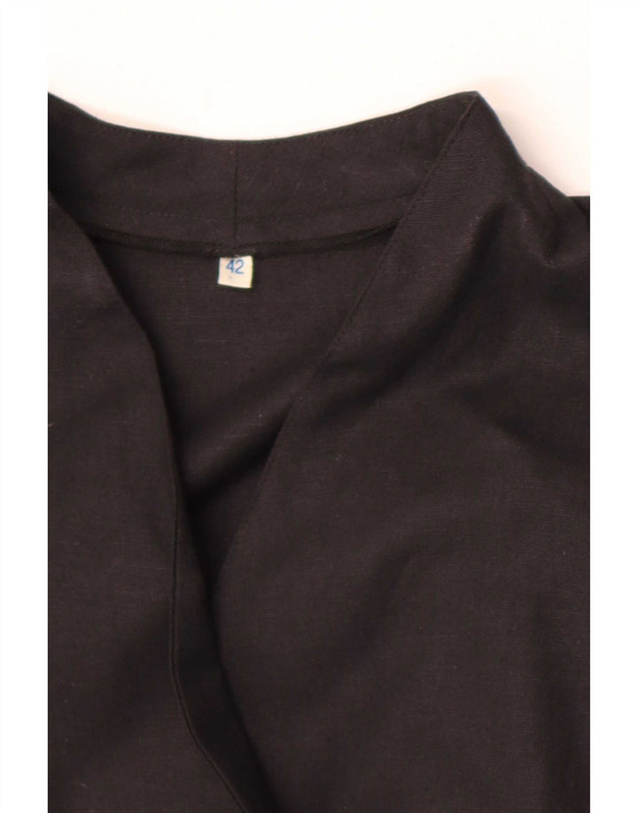Vintage mujer vestido de vaina de doble pecho EU 42 grande negro