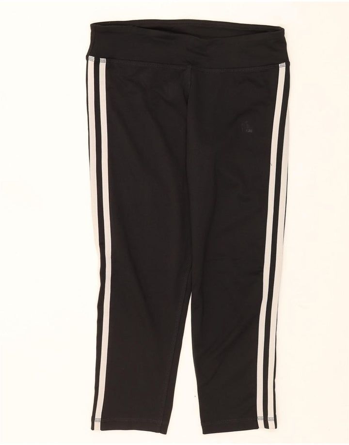 ADIDAS Leggings Capri Climalite para mujer Reino Unido 8/10 Pequeño Poliéster negro