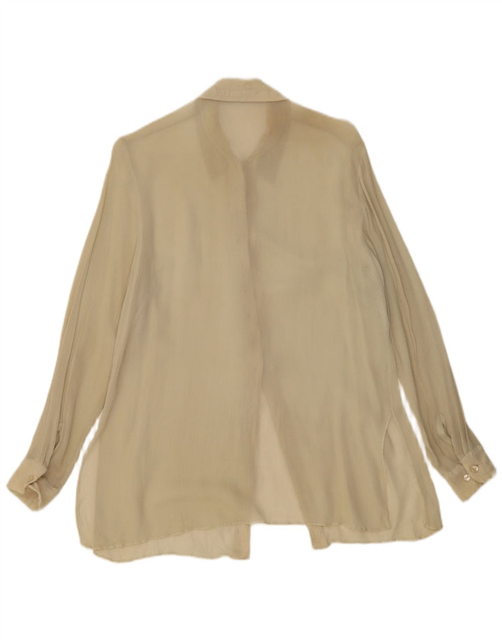 Blusa camisera transparente para mujer Nitya EU 38 Viscosa beige medio
