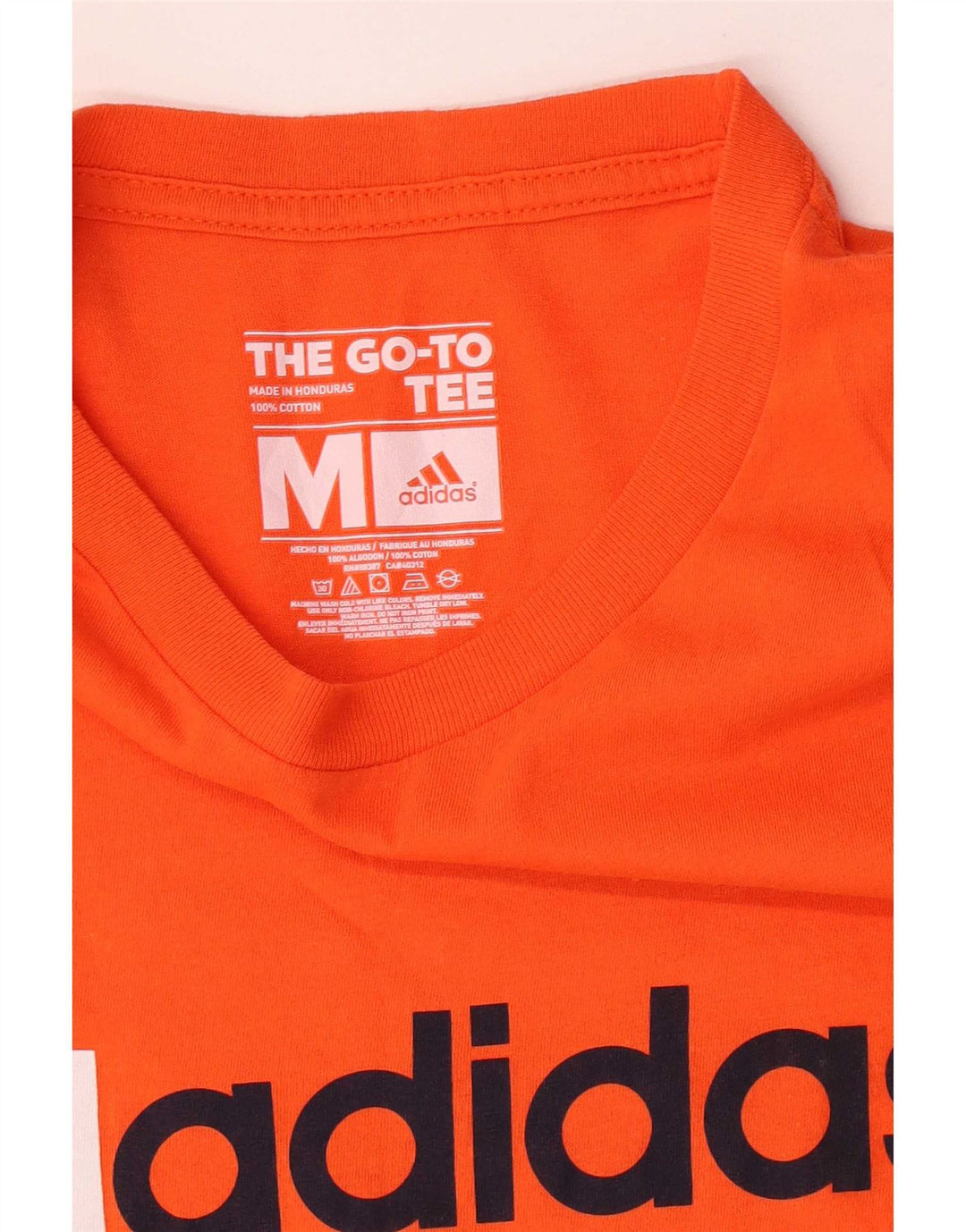 Adidas - Camiseta gráfica para hombre, color naranja medio, algodón