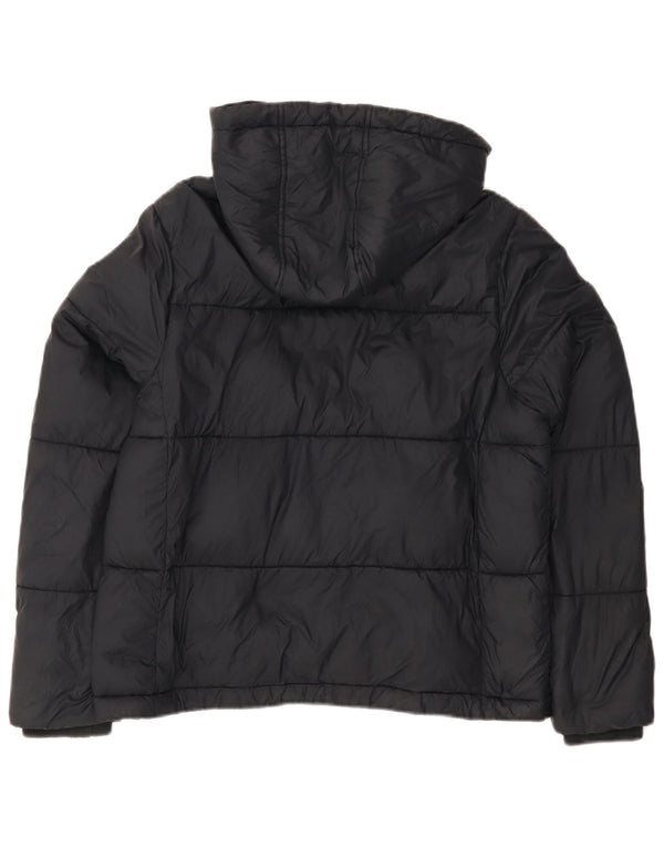 Jack Wills Chaqueta acolchada con capucha y ajuste relajado para mujer UK 10 Small Azul marino
