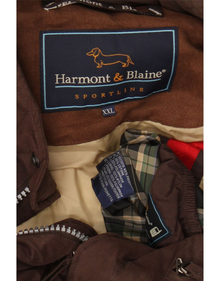 Harmont & Blaine Abrigo acolchado para hombre UK 44 2XL Marrón Poliéster