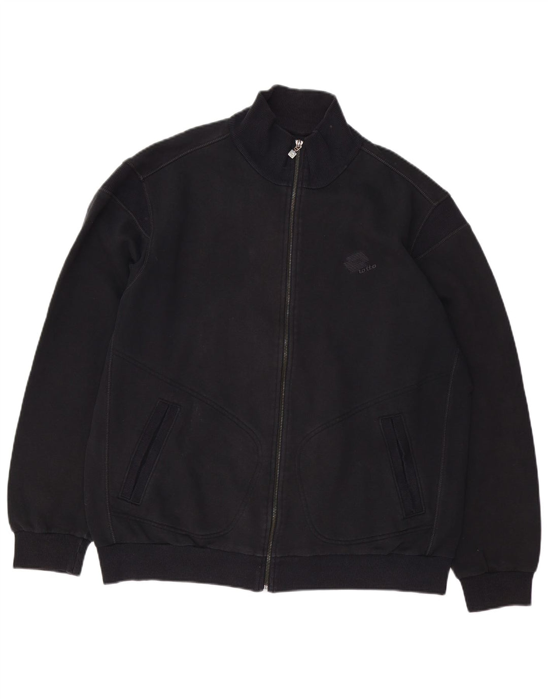 LOTTO Chaqueta superior de chándal para hombre 2XL Algodón negro