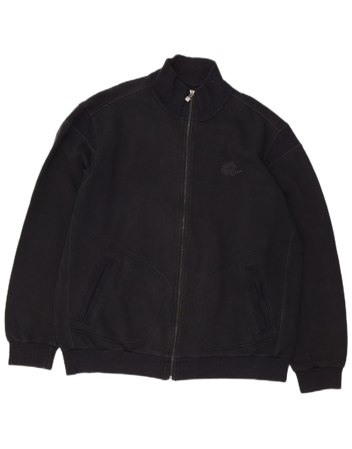 LOTTO Chaqueta superior de chándal para hombre 2XL Algodón negro