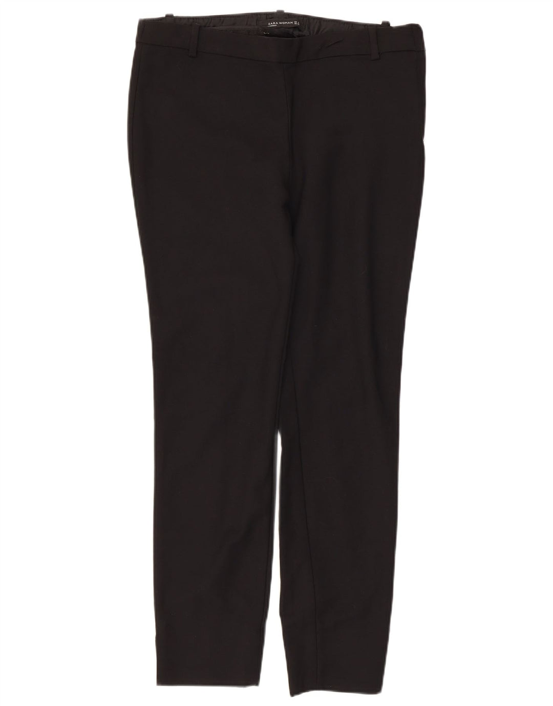 Zara Mujer Pantalones Casuales Slim Medianos W32 L26 Negro