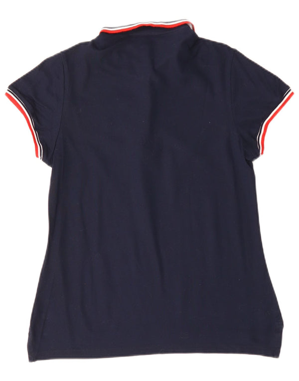 Conte of Florence Polo para mujer UK 12 Medium Azul marino Algodón
