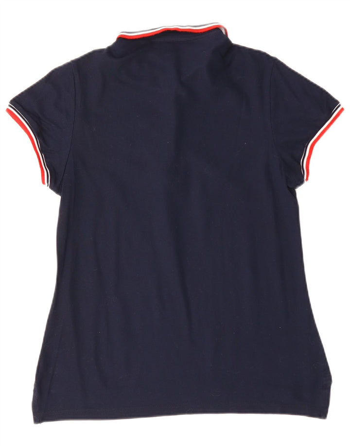 Conte of Florence Polo para mujer UK 12 Medium Azul marino Algodón