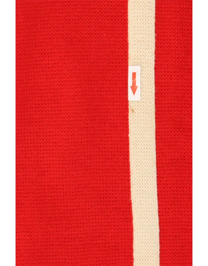 Jersey Life Line Hombre Con Cuello Redondo De Lana Color Block Rojo Medio