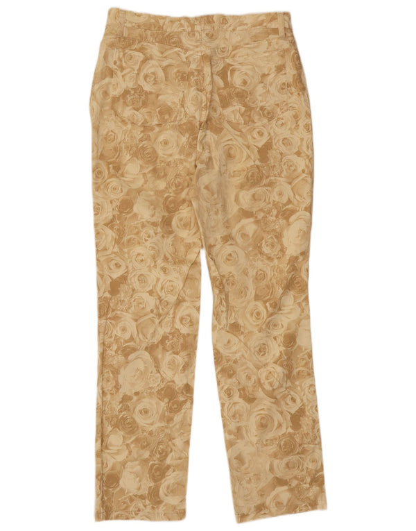 Mauriece Abot Pantalones rectos informales para mujer W32 L30 Algodón floral beige