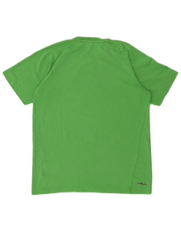 ADIDAS Chicos Climalite Graphic Camiseta Top 15-16 Años Verde Algodón