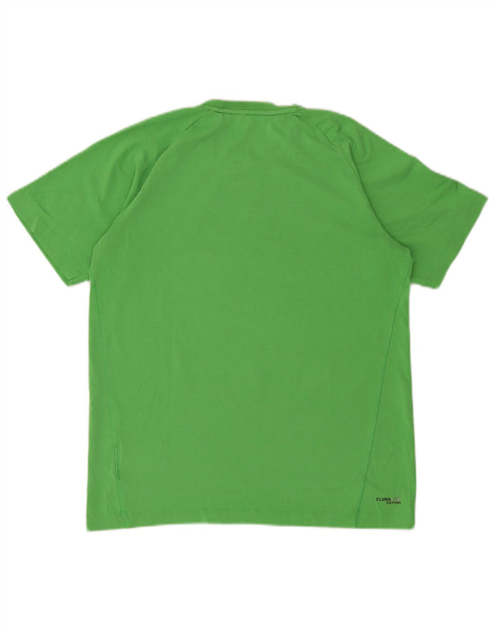 ADIDAS Chicos Climalite Graphic Camiseta Top 15-16 Años Verde Algodón