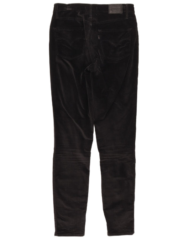 Levi's Pantalones casuales ajustados de cintura alta para mujer W28 L30 Algodón negro