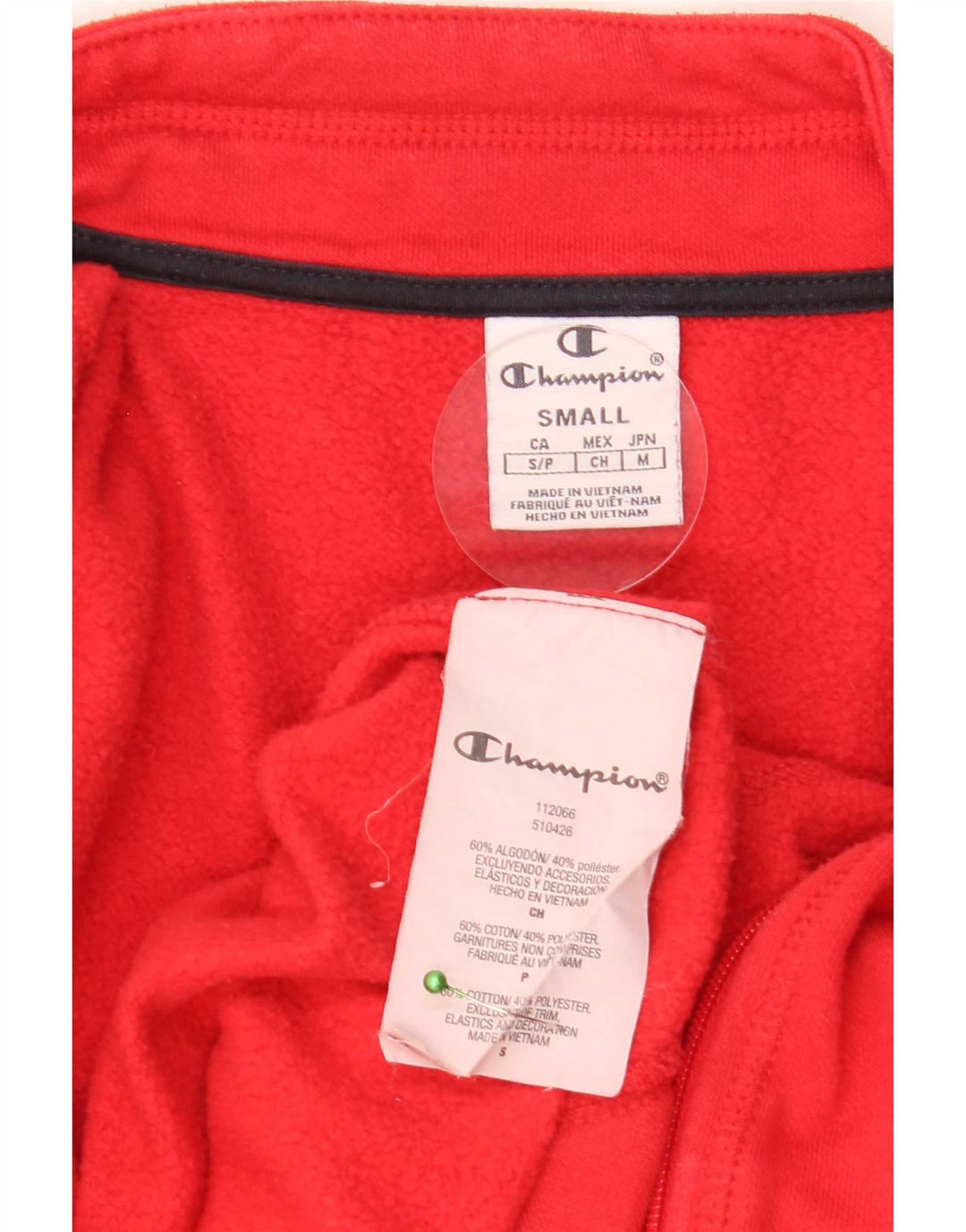 Champion Chaqueta de chándal para mujer UK 10 Small Red Cotton