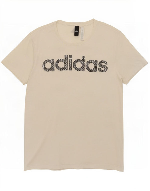 Adidas - Camiseta gráfica para hombre, talla grande, algodón blanco
