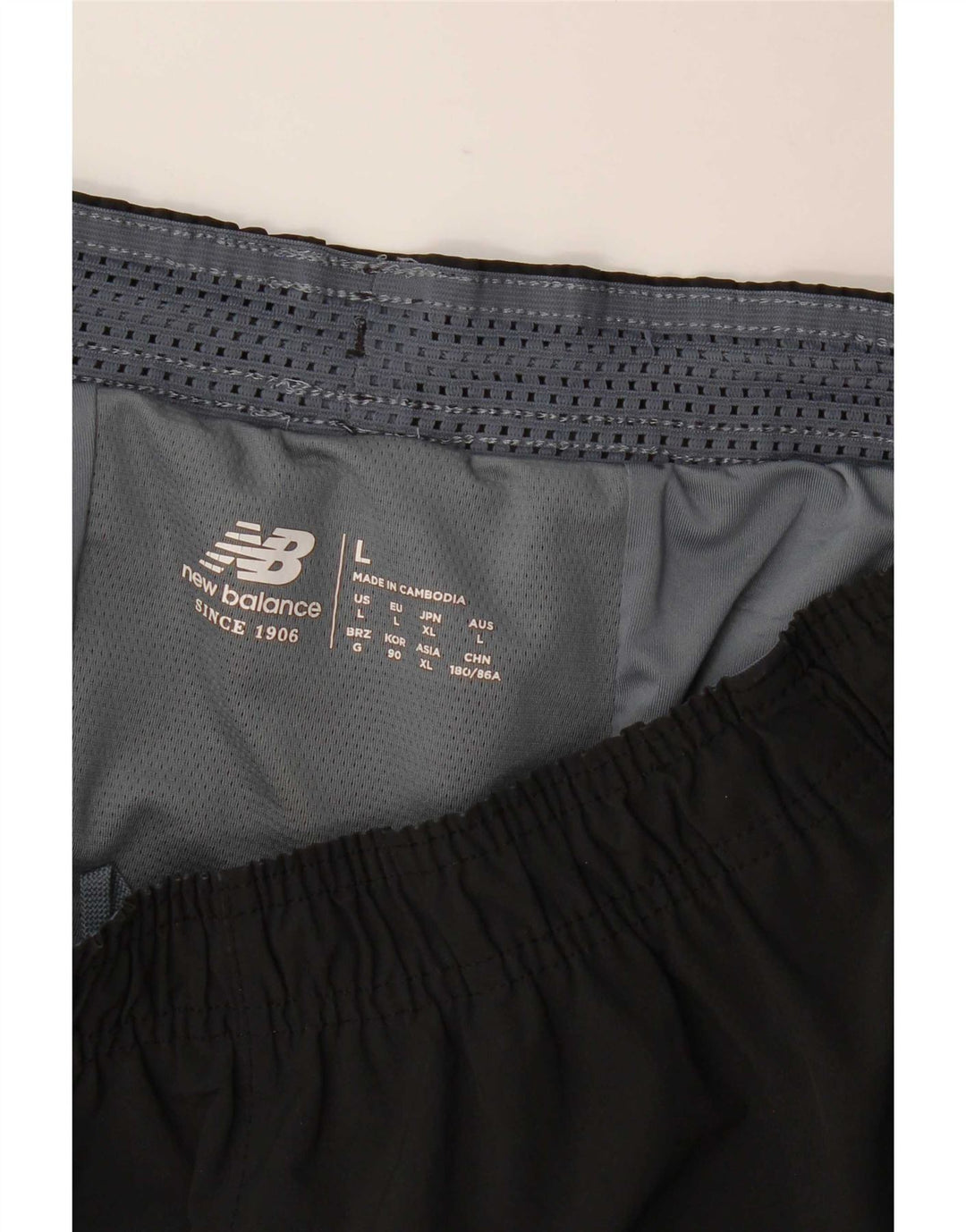 New Balance - Pantalones cortos deportivos para hombre, talla grande, color negro