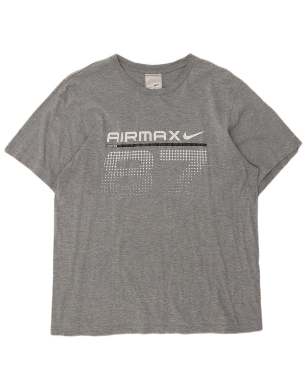 Nike Camiseta gráfica para hombre Top UK 39/41 Algodón gris medio