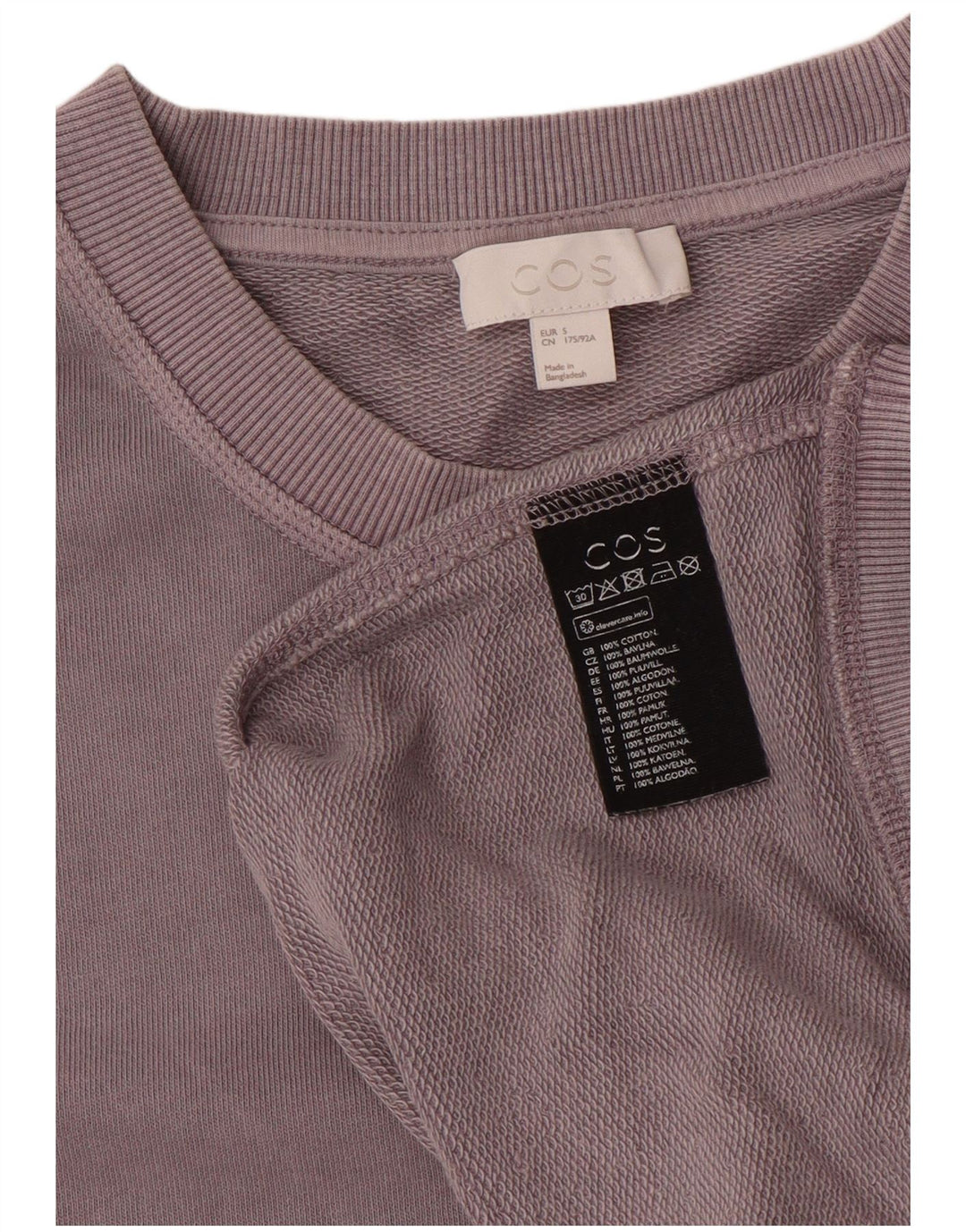 Cos Mens Sudadera Jumper Pequeño Algodón Púrpura