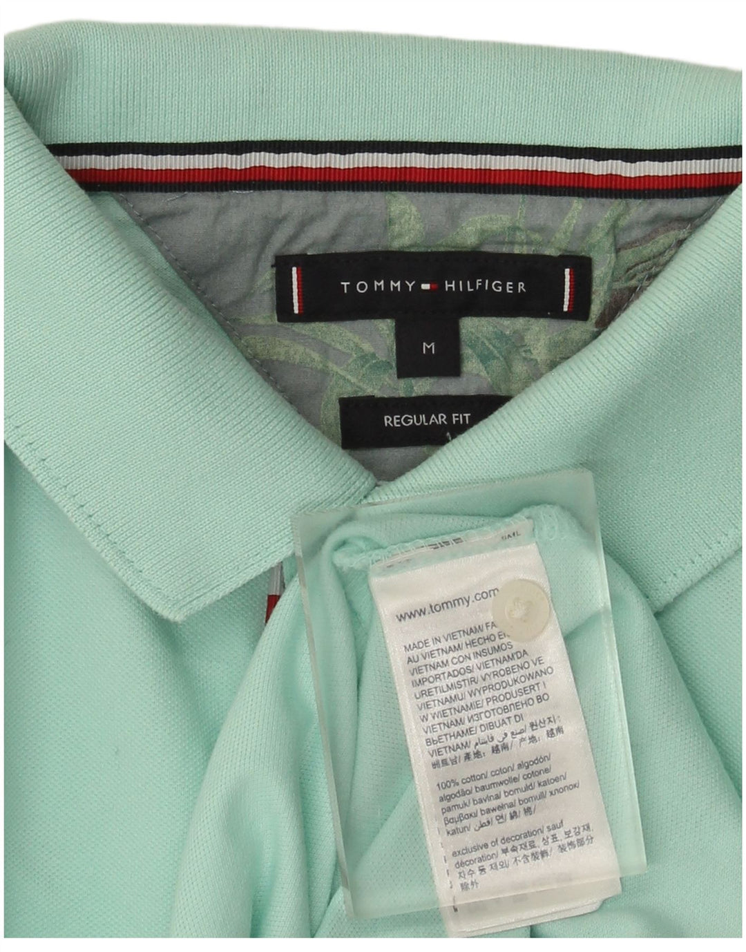 Tommy Hilfiger Polo Regular Fit De Algodón Turquesa Medio Hombre