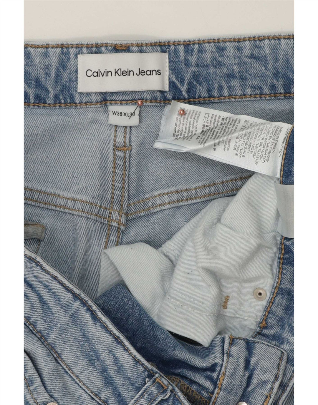 Calvin Klein Jeans ajustados para hombre W38 L32 Algodón azul