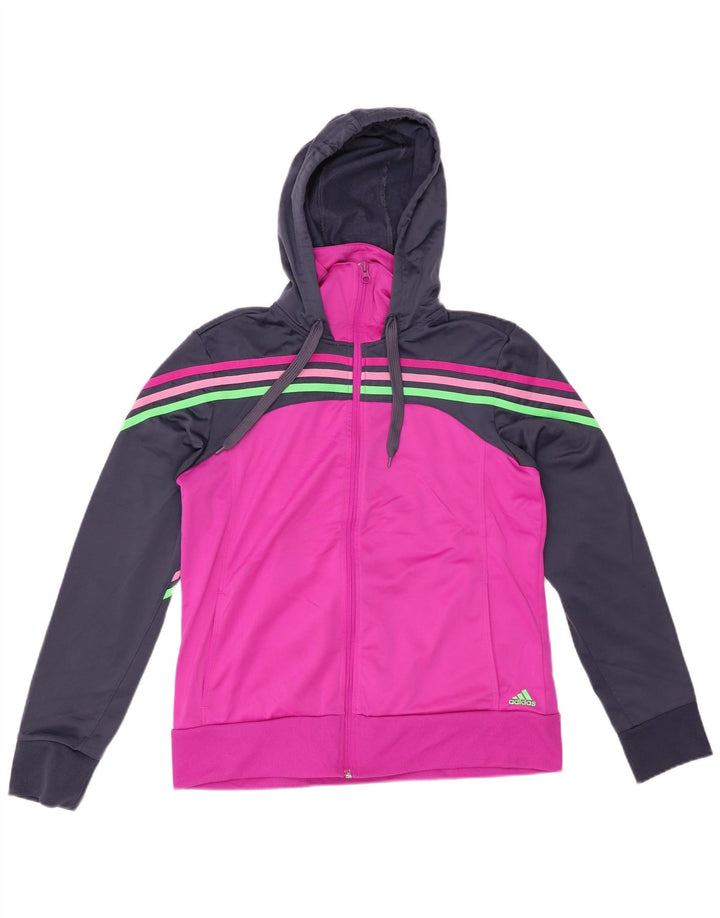 ADIDAS Sudadera con capucha Climalite Zip para mujer Reino Unido 40/18 Grande Color rosa