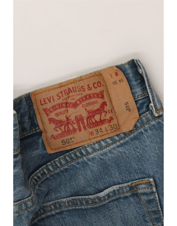 Levi's Vaqueros rectos 501 para hombre W34 L30 Algodón azul