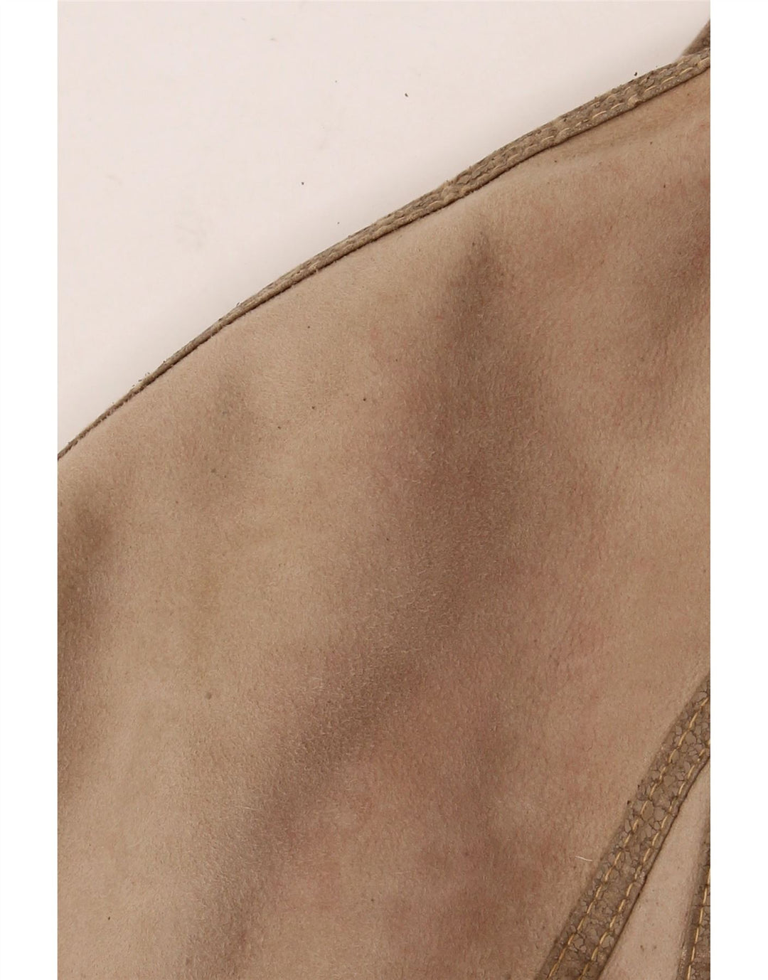 VINTAGE Abrigo de piel de oveja para mujer IT 46 Piel de oveja beige grande