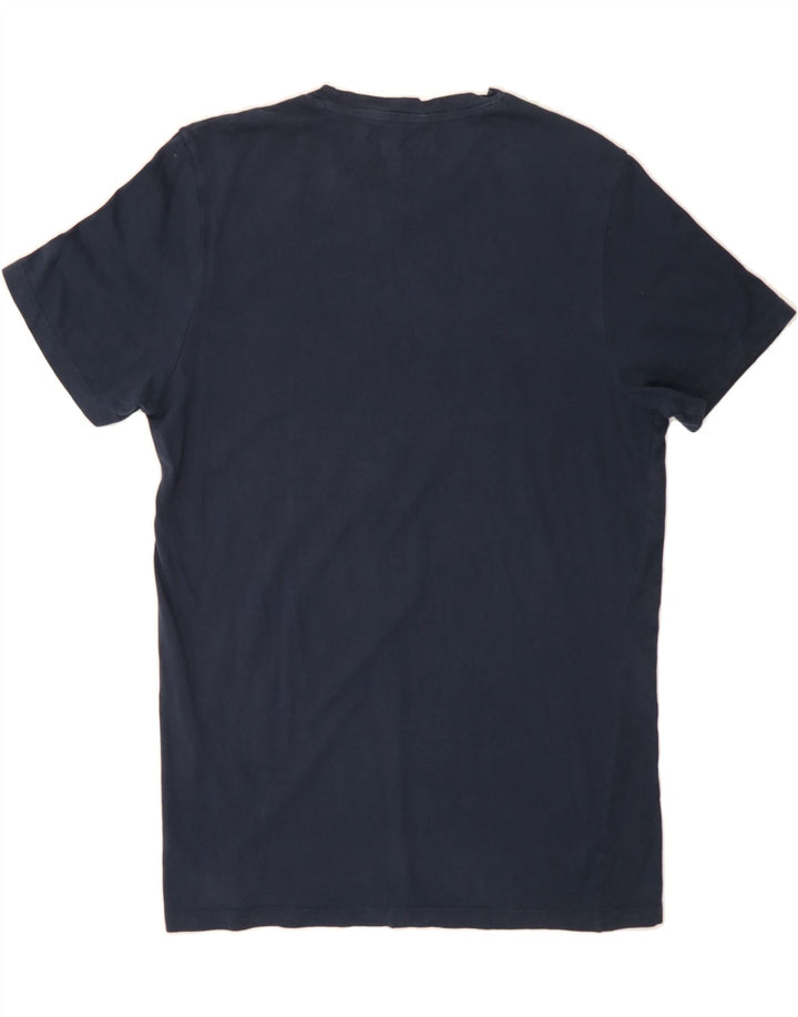 JACK & JONES Mens Graphic T-Shirt Top Medium Navy Blue Cotton Vintage Jack & Jones and Second-Hand Jack & Jones from Messina Hembry 