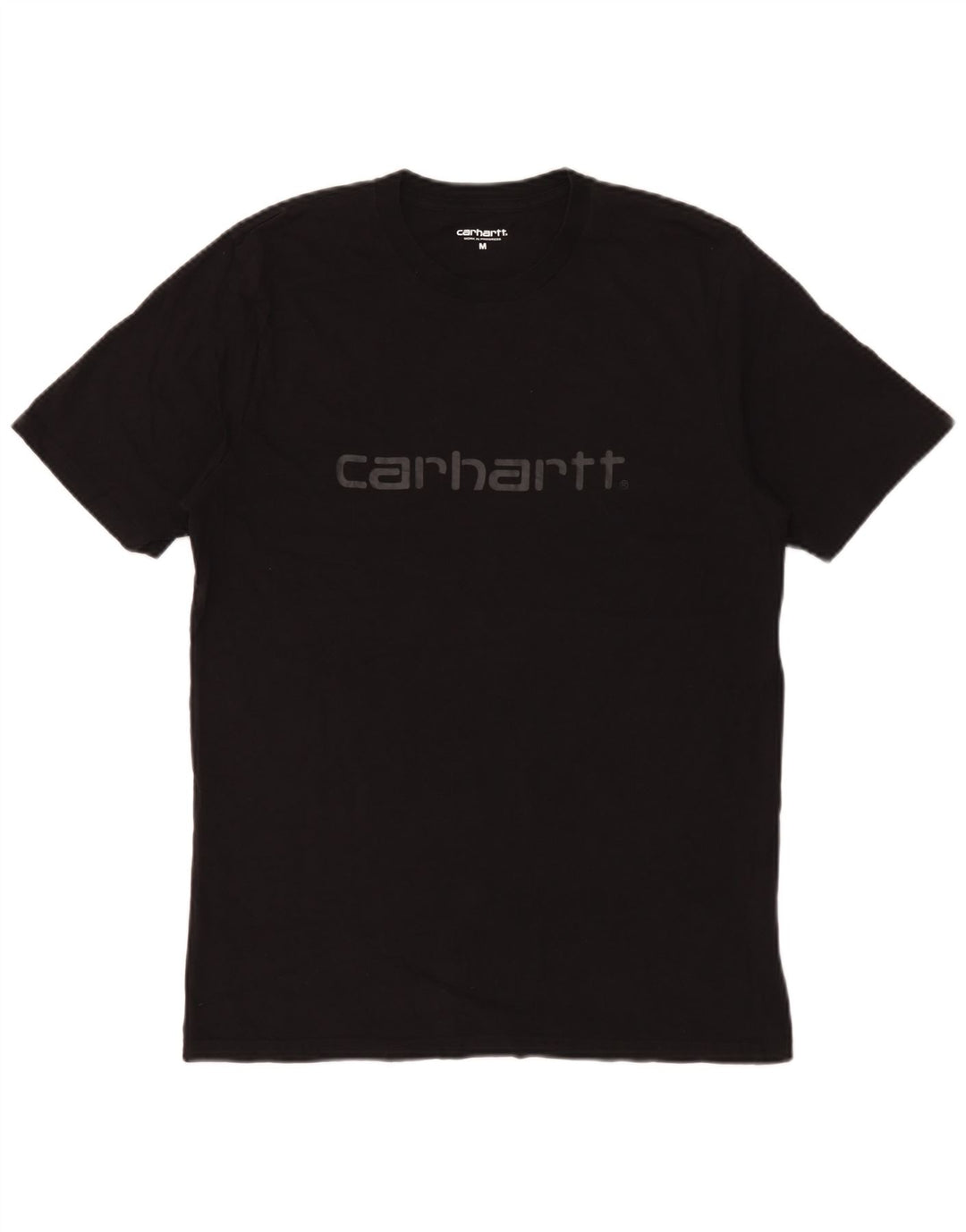 Carhartt Hombre Camiseta Gráfica Top Medio Algodón Negro
