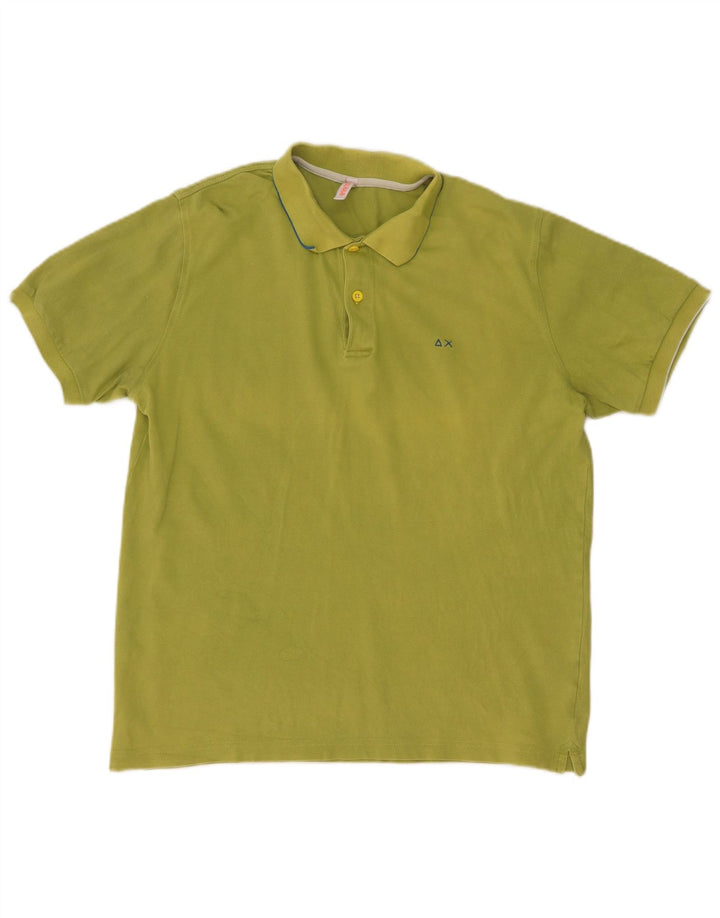 Polo Sun68 para hombre de algodón verde grande