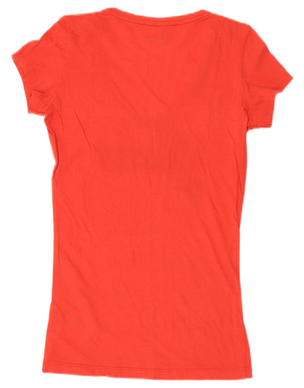 Guess Camiseta gráfica para mujer Top UK 6 XS Algodón rojo