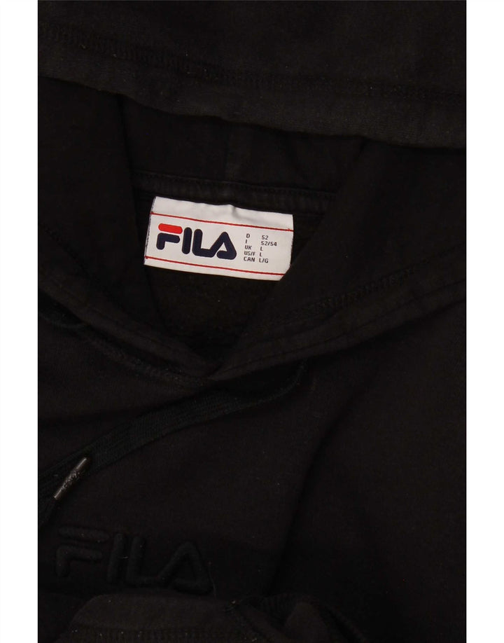 Fila - Sudadera con capucha para hombre, talla grande, color negro