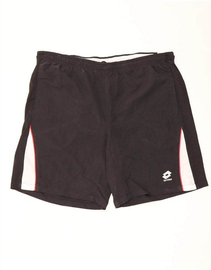 Lotto Shorts deportivos para hombre 2XL Poliéster color block negro