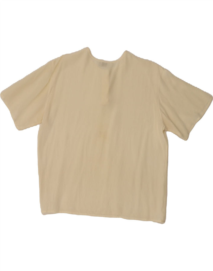 VINTAGE Womens Blouse Top IT 42 Medium Beige Vintage Vintage and Second-Hand Vintage from Messina Hembry 