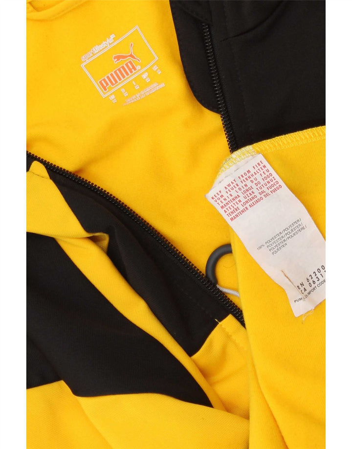 Puma Chaqueta Top De Chándal Para Hombre Poliéster Color Block Amarillo Medio