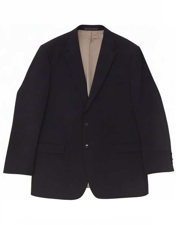 Marks & Spencer Chaqueta tipo blazer larga con 2 botones para hombre UK 48 2XL Lana gris